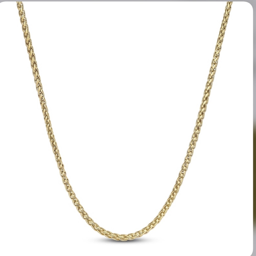 NEW Men’s 24” wheat tail gold necklace
